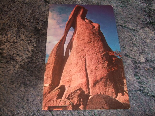 Needles Eye South Dakota Rushmore Photo Postcard 1950's