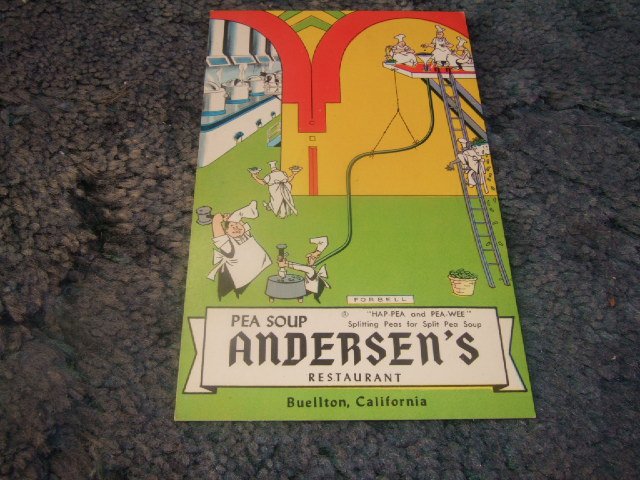 Andersen's Pea Soup Buellton, California 1950's Postcard