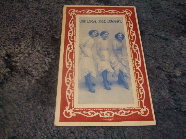 Our Local Hose Company 1910's Embossed Postcard