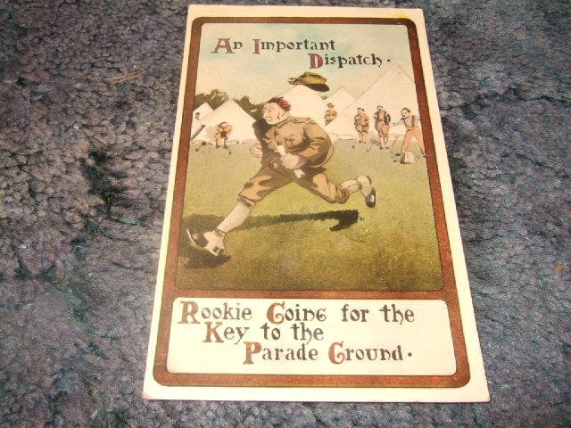 An Important Dispatch 1910's Army Humor Type Postcard