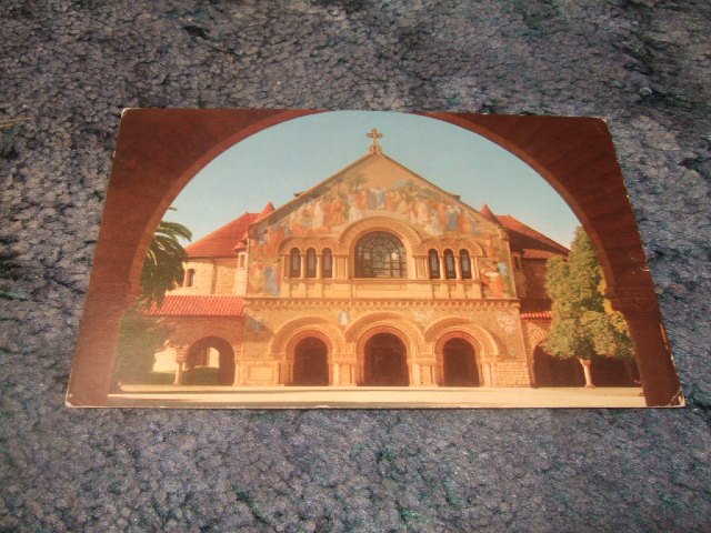 Union 76 Stanford Memorial Church Stanford, California 1950's? Postcard