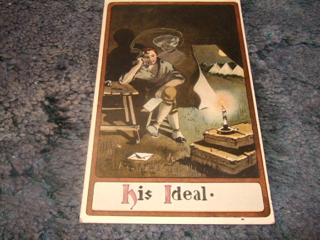His Ideal 1910's Army Themed Postcard
