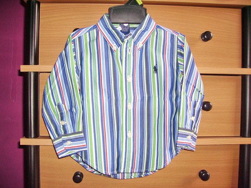 CW28: 12mos Ralph Lauren Collared Long Sleeve Top