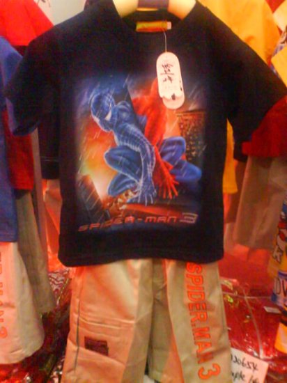 Spiderman set, shirt and bermuda pants - Brand New (KS029)