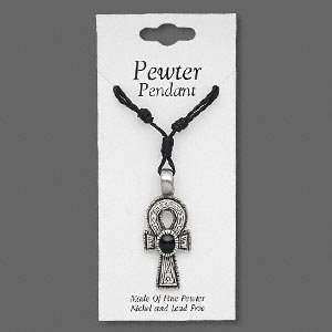 Pewter Ankh Pendant Necklace