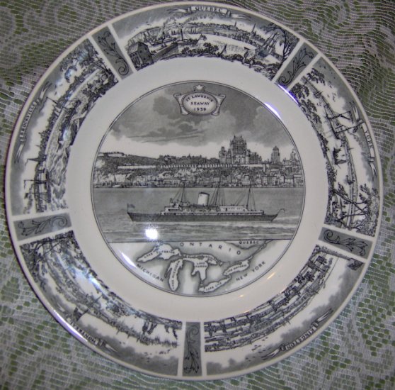 St Lawrence Seaway Commemorative Plate Queen Elizabeth 1959 2 R 59