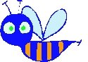 Busy Blue Bee Return Address Labels