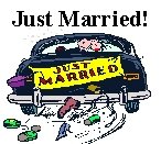 Just Married Car Design Return Address Labels
