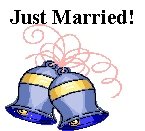 Just Married Bells Design Return Address Labels