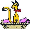 Cat in Basket Return Address Labels