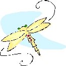 Yellow Dragonfly Return Address Labels