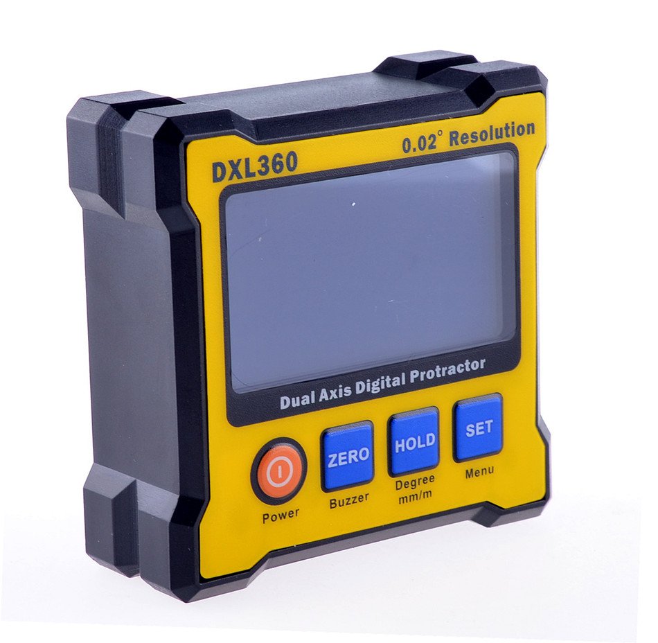 DXL360 Digital Protractor Inclinometer Level Box, Strong Magnet All Sides w/ LCD