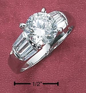 CUBIC ZIRCONIA AND BAGUETTES 8MM (SR-1774)