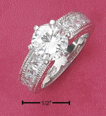CUBIC ZIRCONIA 8MM RING ( SR-2223)