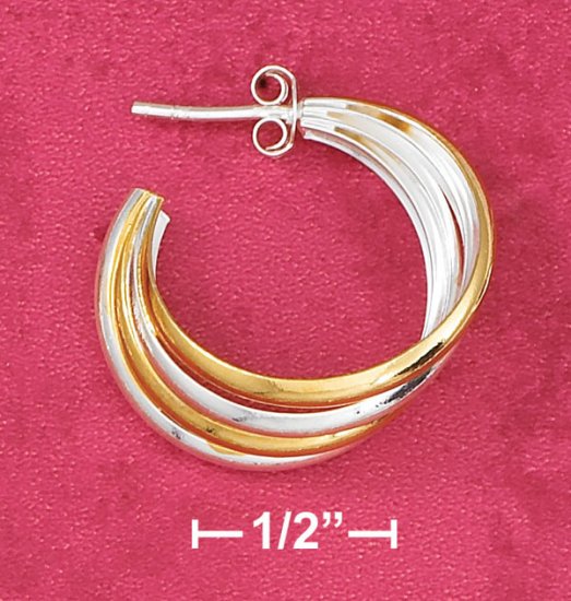 TWO-TONE HALF HOOPS (EA-3549)