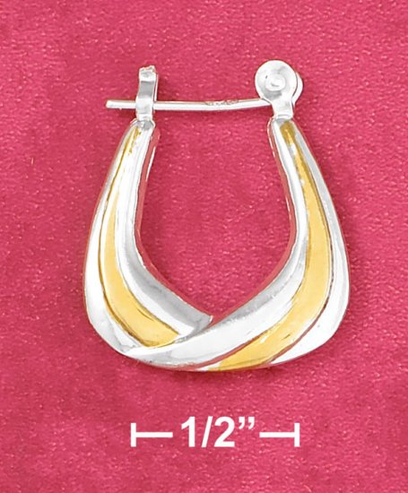 TWO-TONE TREE STRAND HOOPS (EA-3536)
