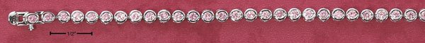 PINK CZ BRACELET ROUND STONES (BR-2507)