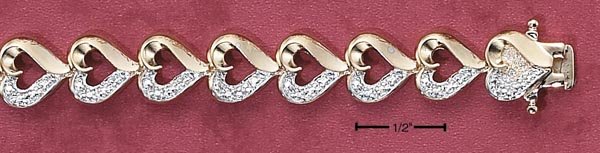 ILLUSION HEART LINK BRACELET (BR-2171)
