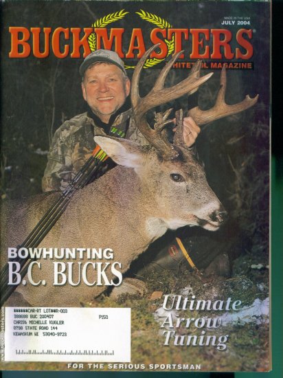 BuckMasters Whitetail Magazine July 2004 Gently Read Copy Back Issue