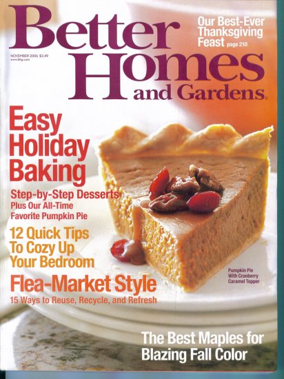 Better Homes and Gardens November 2006 Mint Copy Back Issue