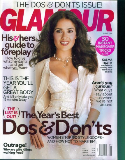 Glamour The Dos and Donts Issue Salma Hayek January 2006 Mint Copy Back Issue