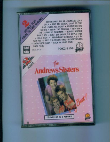 The Andrew Sisters At Their Very Best Music Cassette