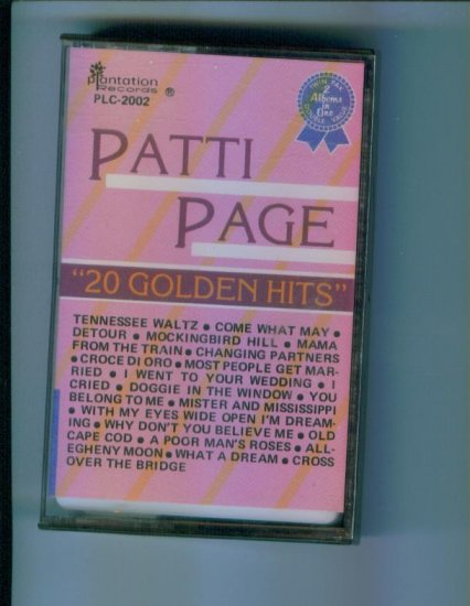 Patti Page 20 Golden Hits Music Cassette