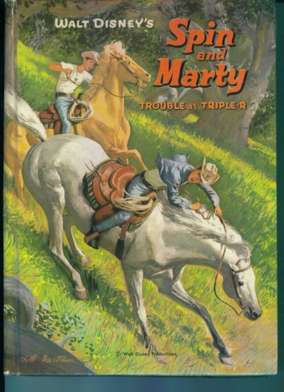 Vintage Walt Disney's Spin and Marty Trouble At Tripler Hardcover 1958
