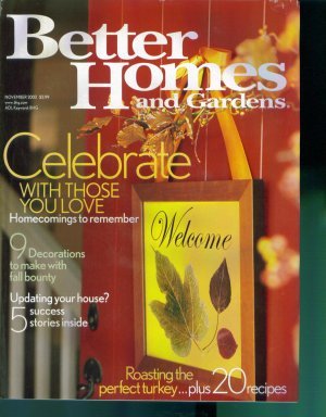 Better Homes and Gardens Magazine ~ November 2003 ~ Gently Read Copy Back Issue