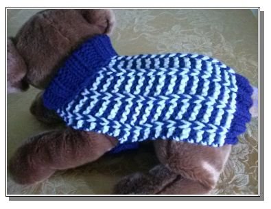 Special Rib Dog sweater knitting pattern