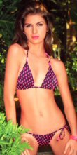 0645SM-61012/M: Printed Stars Bikini with Beaded Charm Accents. Medium