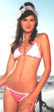 0651Sm-61031-S: 2 Pc Triangle Bikini Swim Suit with Polka Dot Pattern. Small