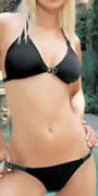 0657SM-61008/M: 2 Pc Halter Bikini with Buckles, Fully Lined. Medium