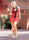 ESP469: Espiral Halter Clubwear with Stripe. 6 Dresses