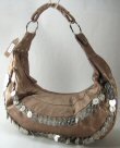 0533HB-99770: Jumbo Sling Bag with Hanging Coin Accents