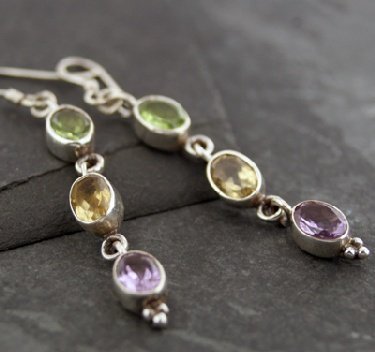 Multi Gems Earrings