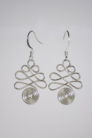 Silver wire earrings