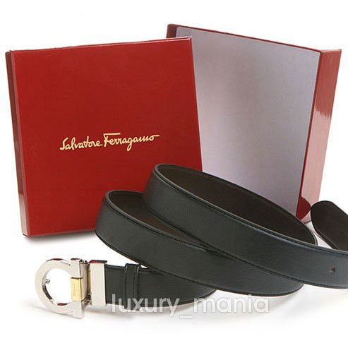 Salvatore Ferragamo Combi Gancini Logo Leather Belt