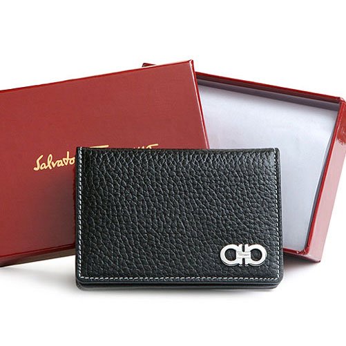 Salvatore Ferragamo Gancini Logo Business/Credit Card Wallet
