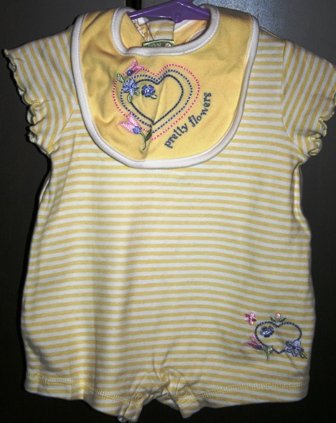 Sprockets Baby Onesie w/ Bib 3-6 months NWOT