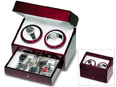 Steinhausen Dual Auto Watch Winder (cherrywood) # TM 378
