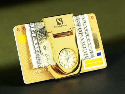 Steinhausen Pocket Clip/Watch (Gold) # TM 498 GW