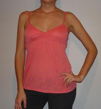 NEW KARMA pink peach flower print sexy tank top S