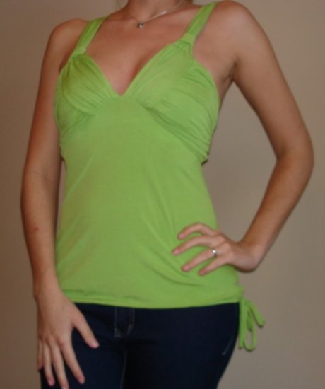 NWT CHARLOTTE RUSSE green padded racerback tank top M