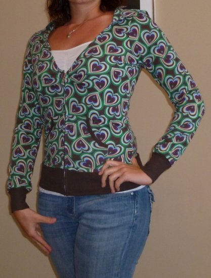 NWT CHARLOTTE RUSSE brown green hoodie jacket S M L
