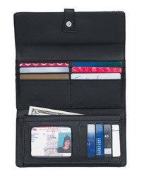 Giovanni Navarre Ladies Black Leather Checkbook/Wallet.