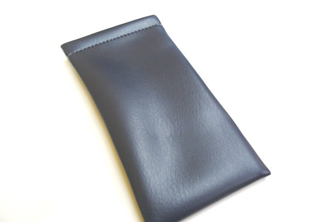 Navy Blue slip in case for eyeglasses