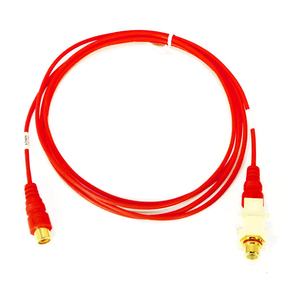6' Red Coaxial RCA Audio Cable Altinex CM11303 Gold-Plated F/M Connects with Snap-In Coupler _22-002