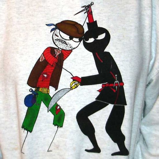 Pirate vs. Ninja Hooded Sweatshirt