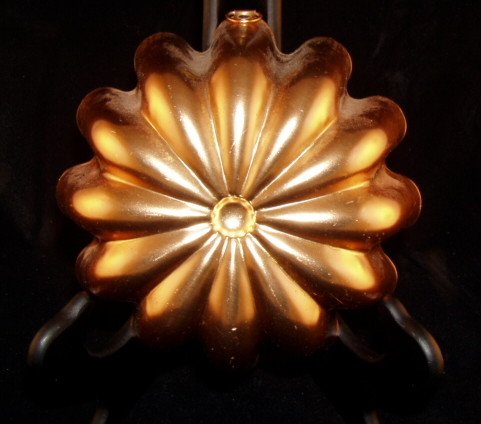 Vintage Decorative Copper Color Pink Aluminum Jello or Cake Mold Fluted